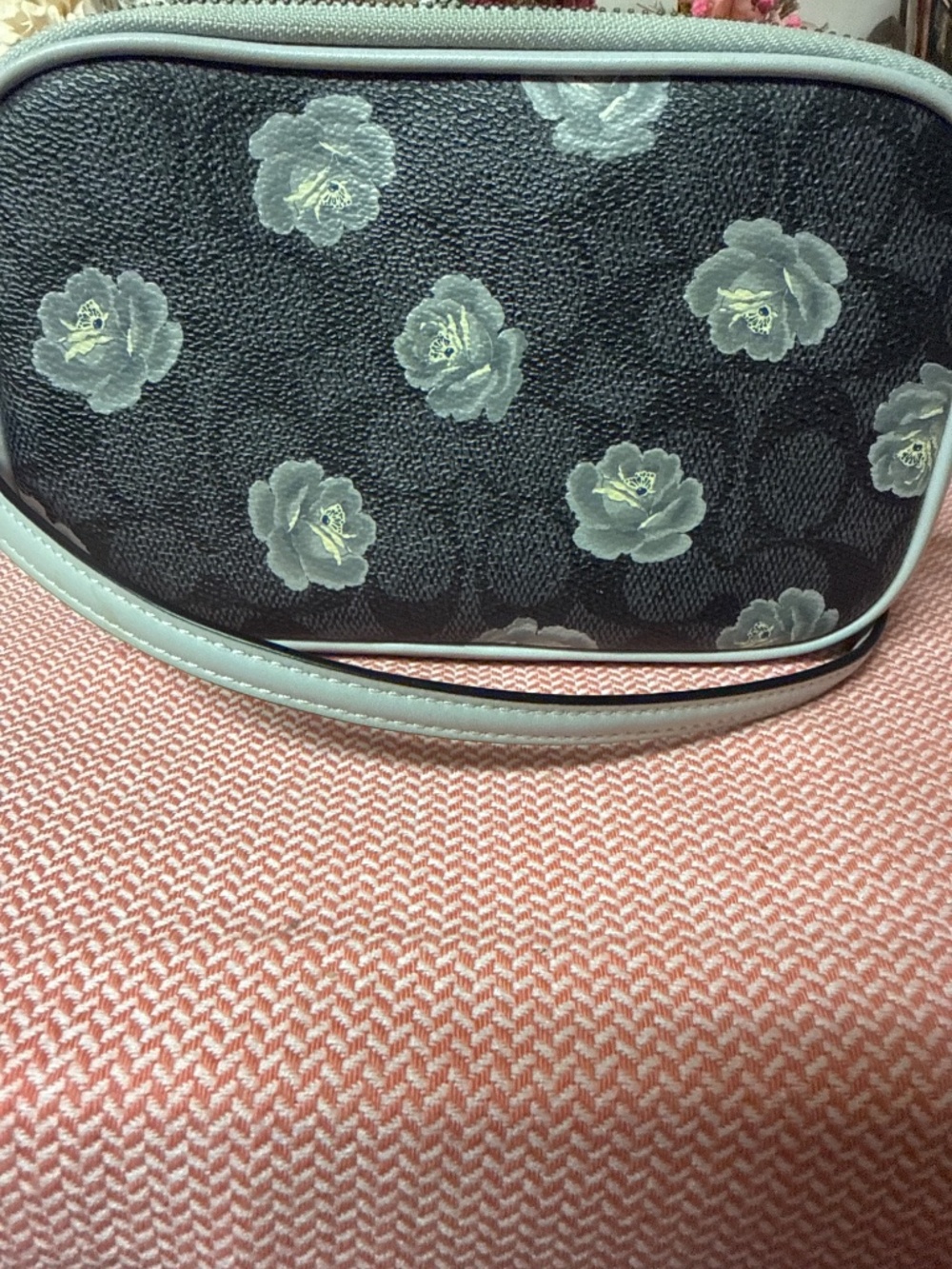 Denim Blue Coach Floral Small Crossbody Bag - Picture 13 of 13